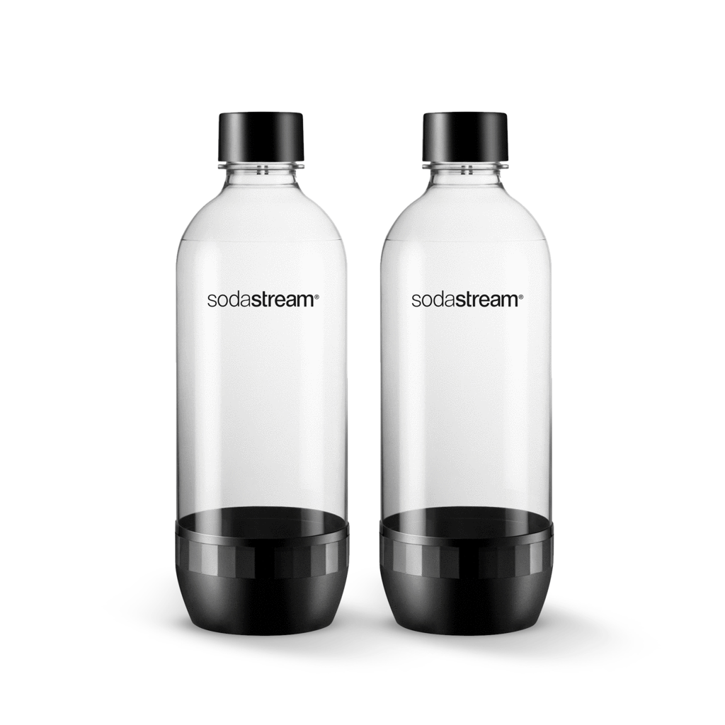 Sodastream Replacement Carbonating Bottles 1l Black Twinpack