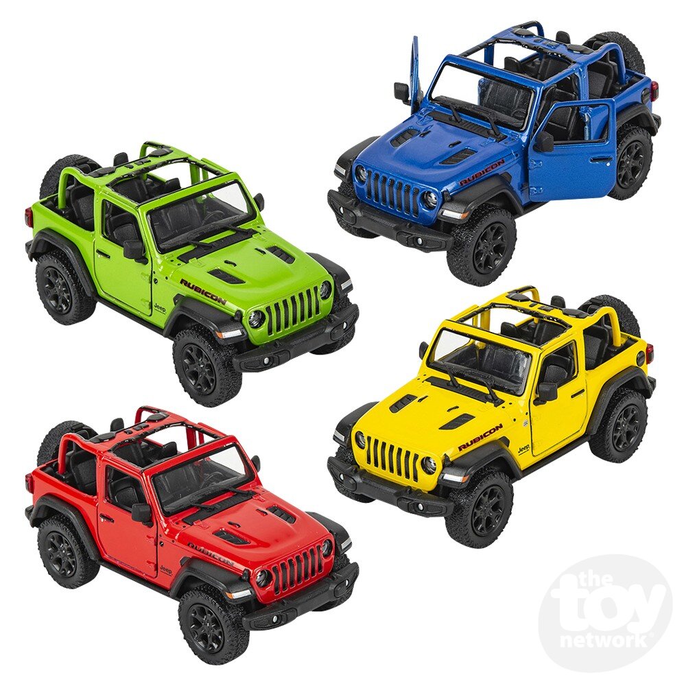 Diecast Pullback - Jeep Wrangler - Open Top - 2018 - 5" - Sold Individually