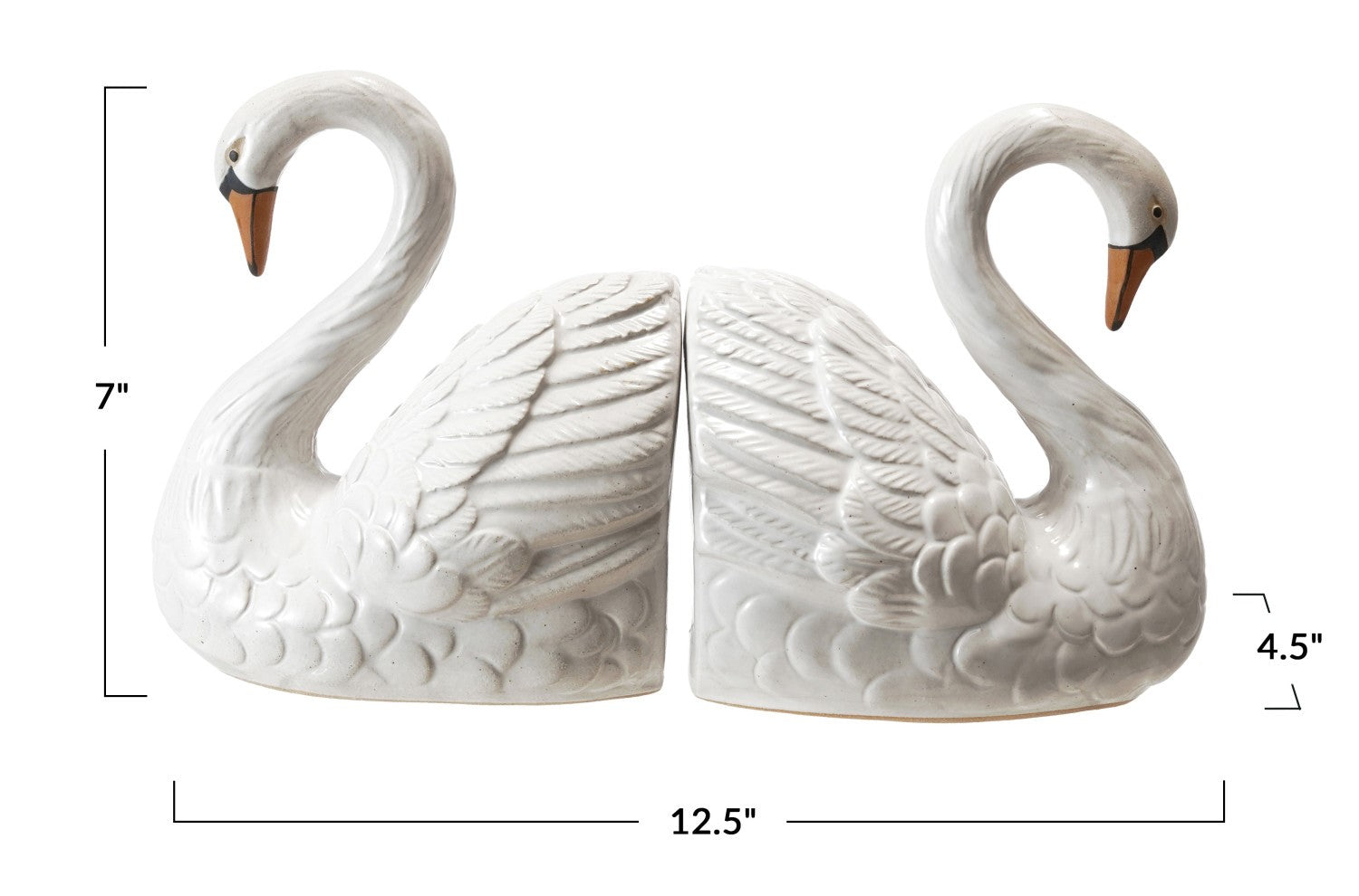 Creative Co-Op Swan Bookends - Thumbnail 3