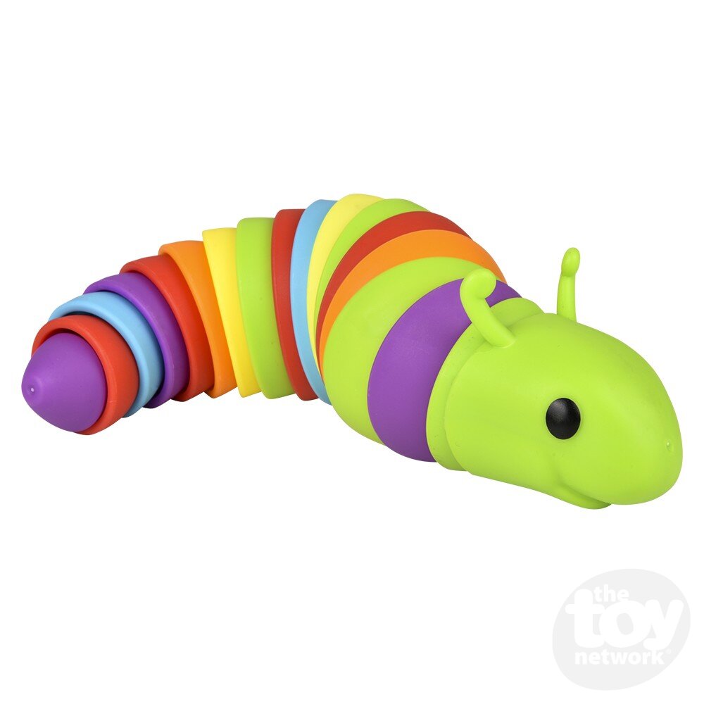 Sensory Wiggle Caterpillar Multicolor or Green 7.5" - Sold Individually