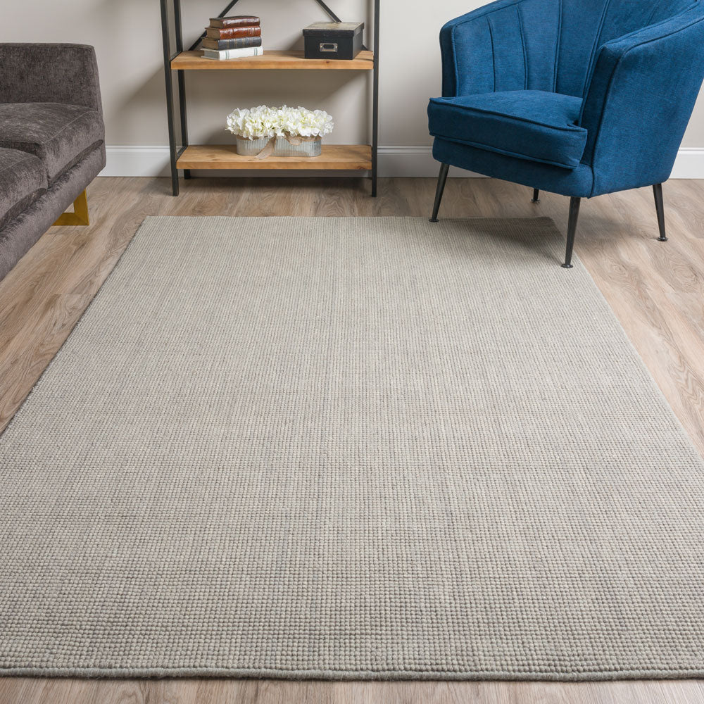 Monaco Popcorn Wool Rug Silver 5' X 7'6"