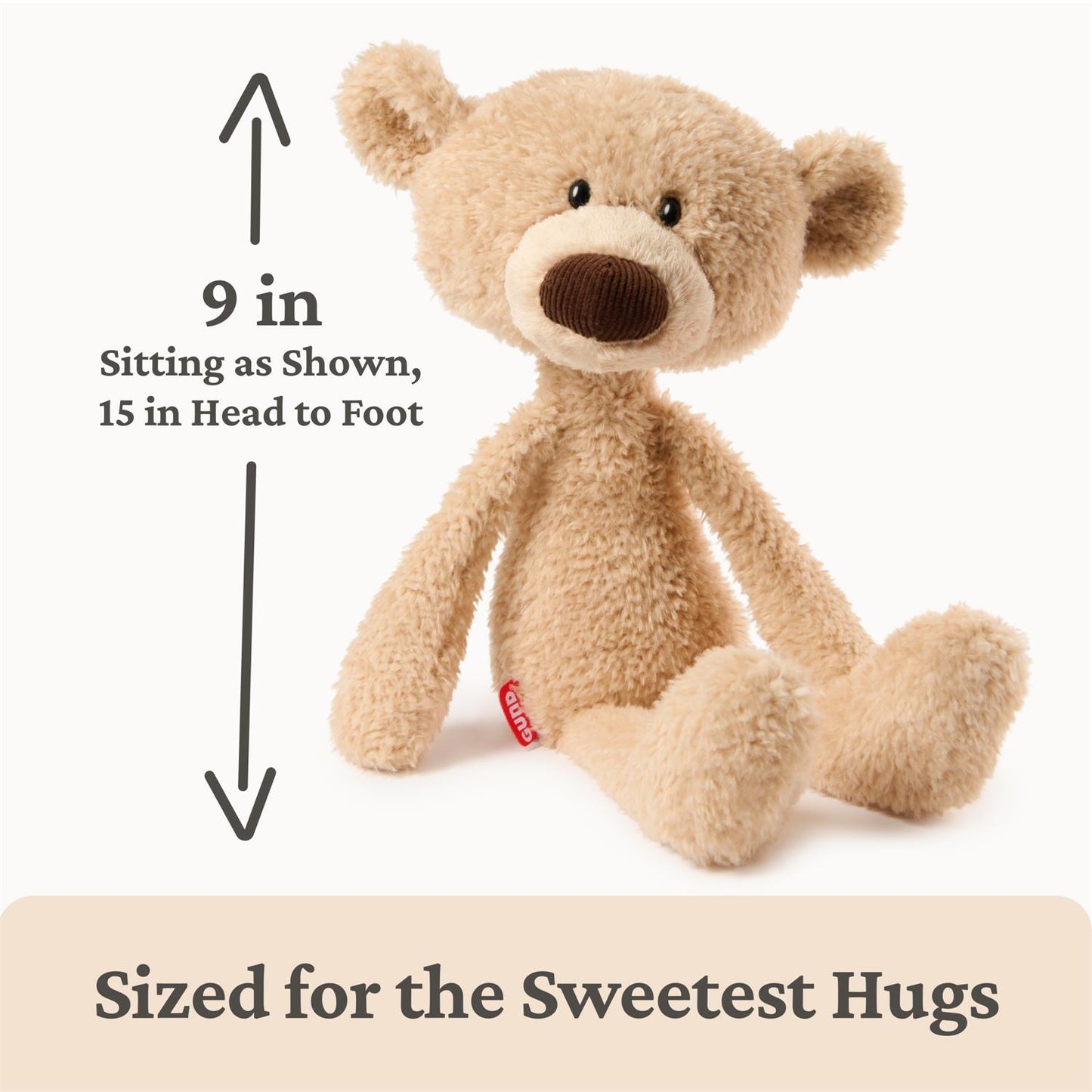 Plush Forever Friends Promise Toothpick Bear Light Brown 15"