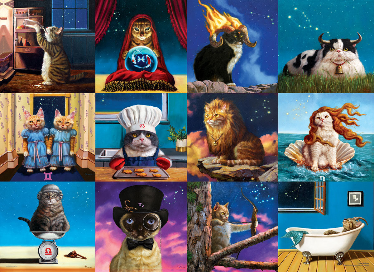 Eurographics Puzzle 1000 Piece - Zodiac Cats