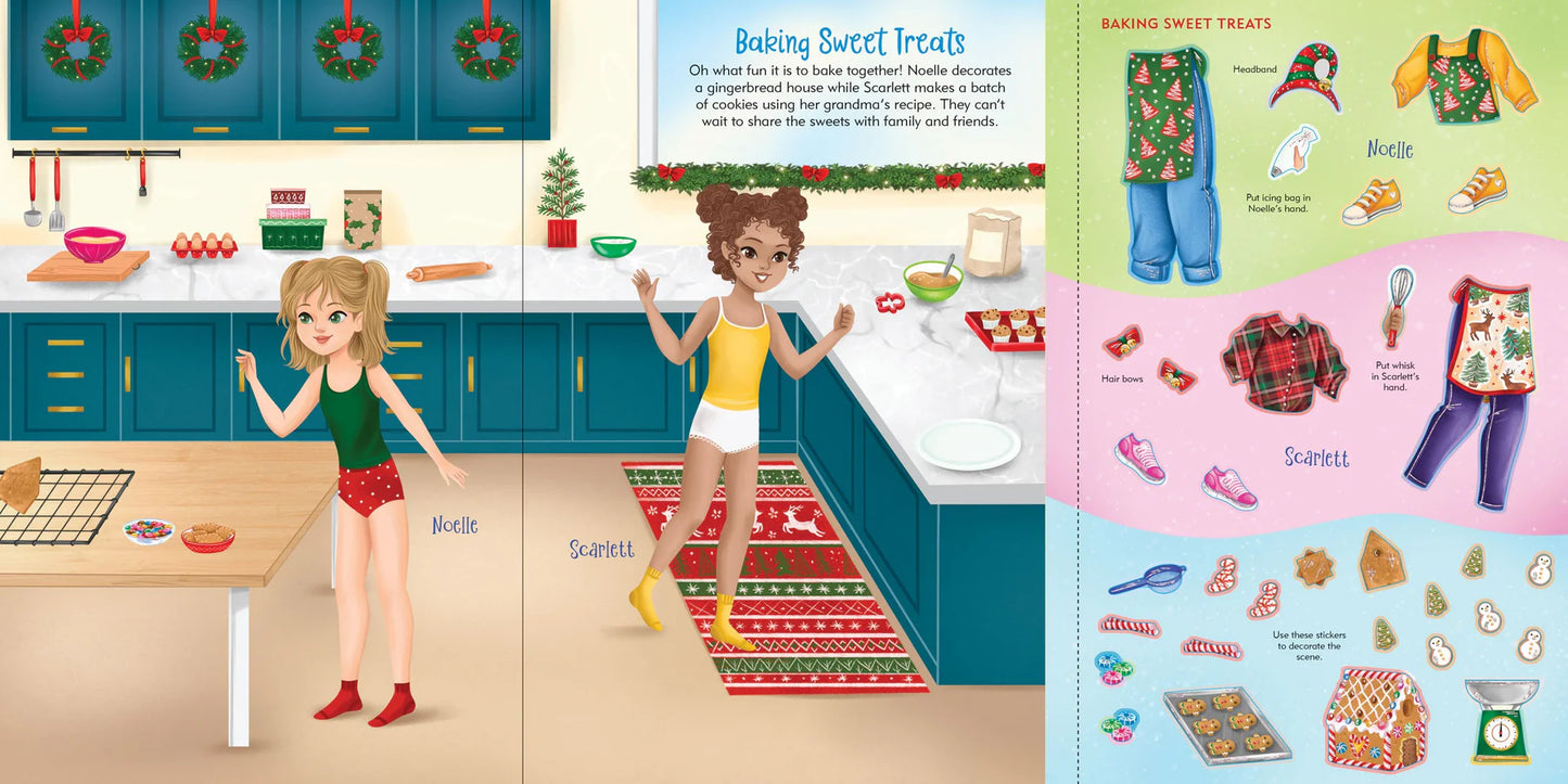 Sticker Doll Dress Up Book Christmas