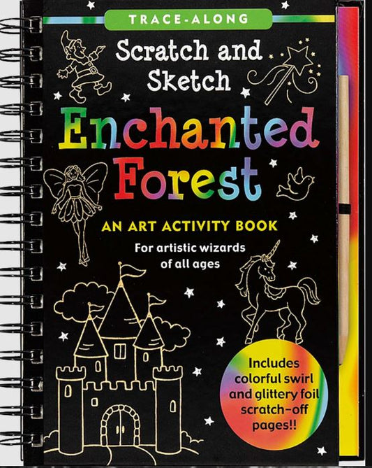 Scratch And Sketch Trace Along Activity Book Enchanted Forest