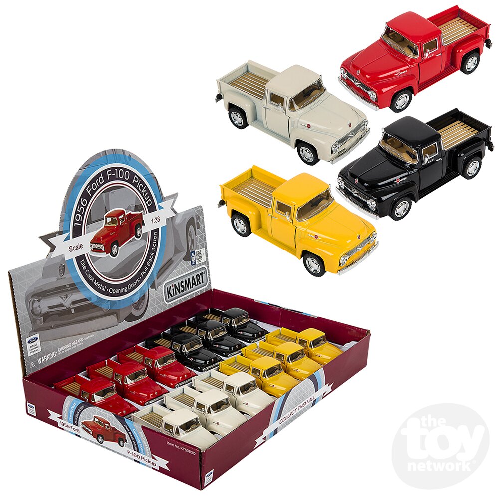 Diecast Pullback - Ford Pickup Truck - F-100 - 1956 - 5" - Sold Individually