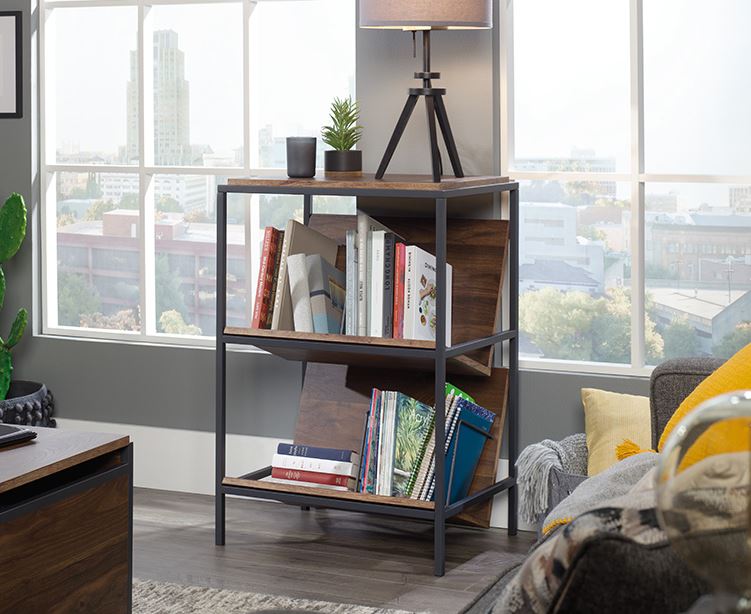 Nova Loft Storage Three Shelf Grand Walnut Finish