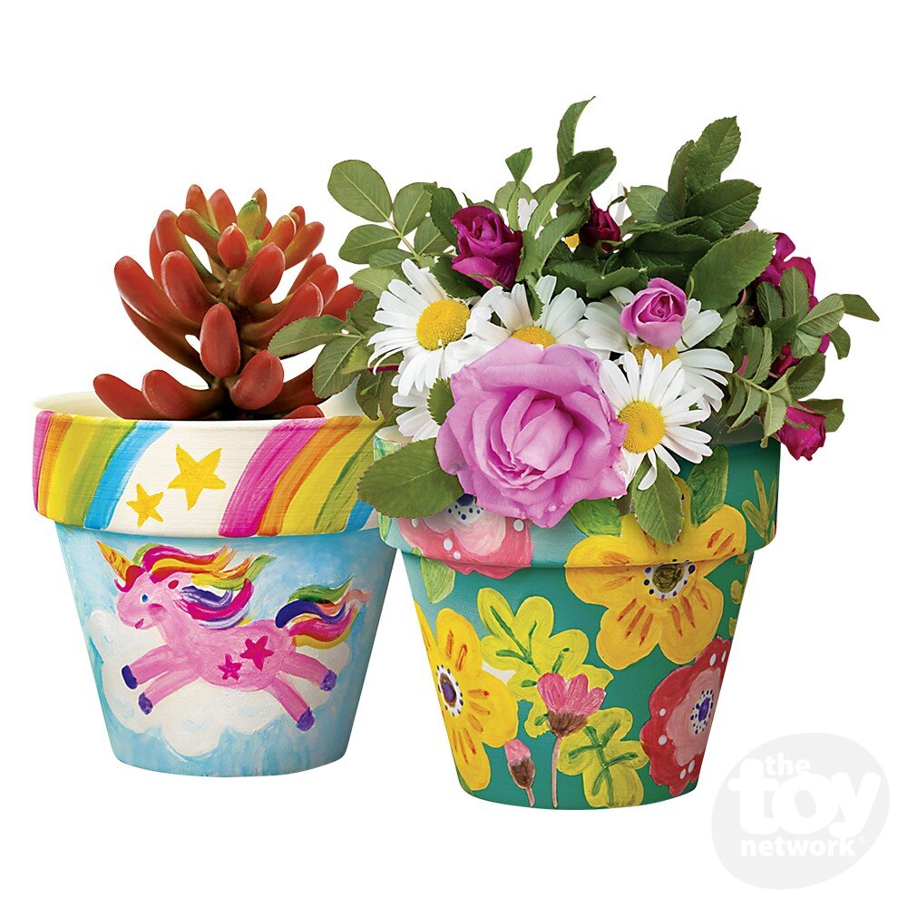 4M KidzMaker Kit Paint Your Own Flower Pot
