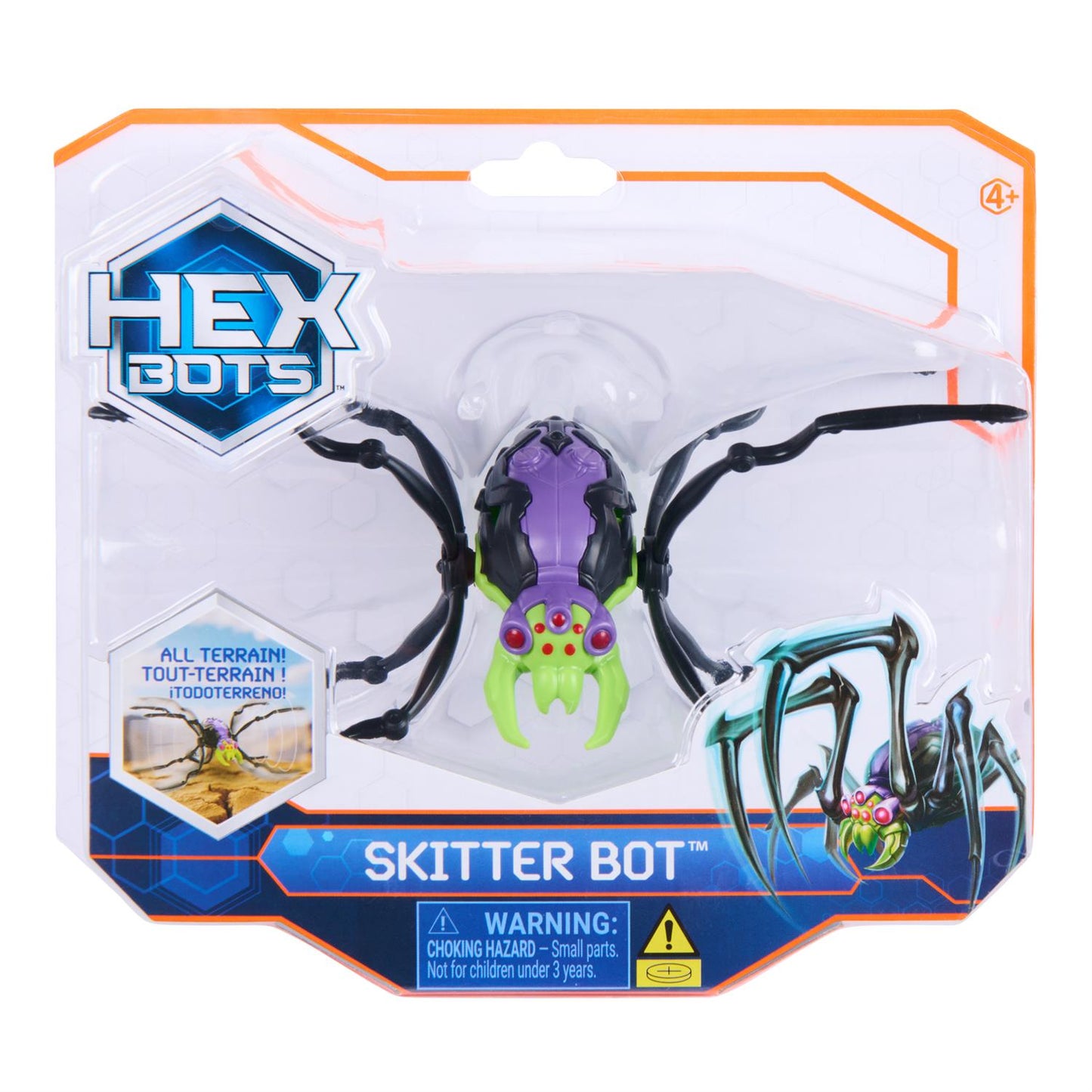 Hex Bot Skitter Bot Spider Green & Purple