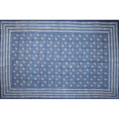 Tapestry Twin Size Indigo Dabu Pinwheel