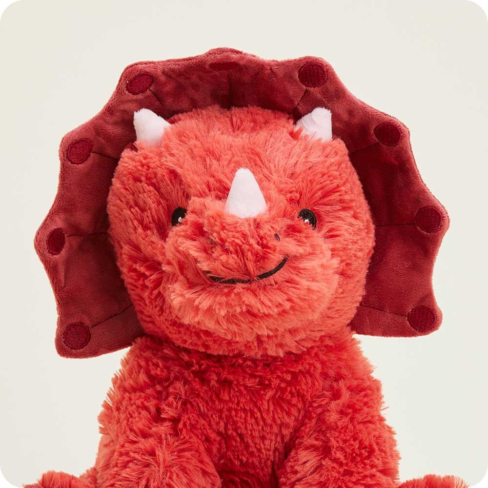 Warmies Dino Triceratops Coral Red