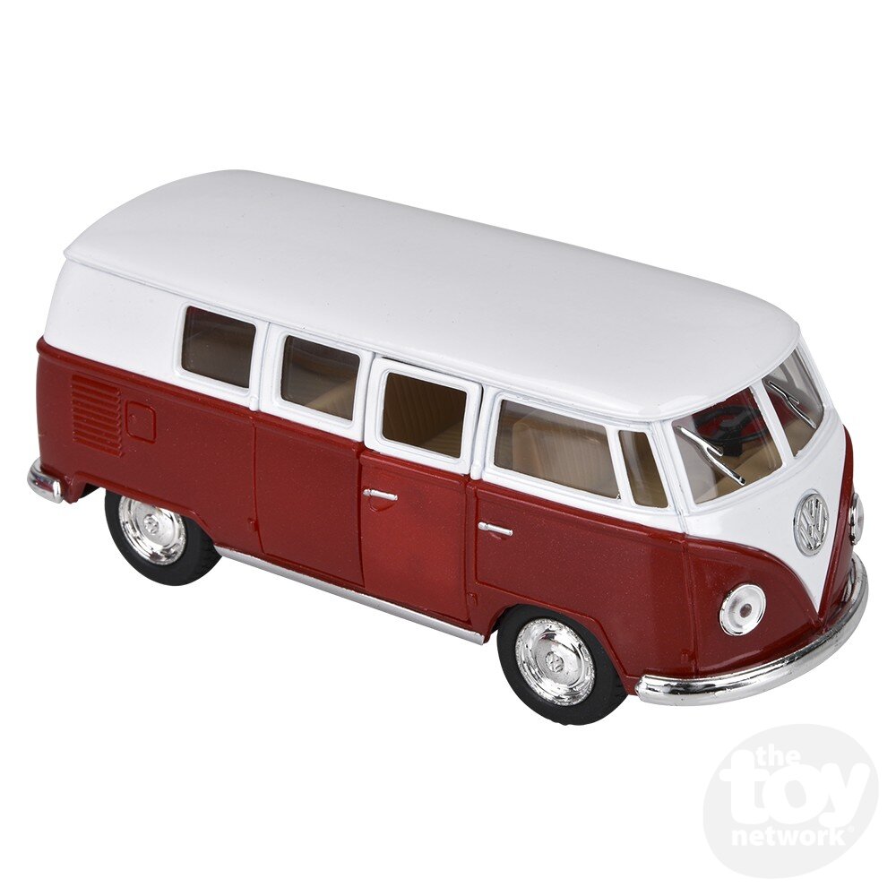 Diecast Pullback VW 1962 Bus Classic Colors 5"