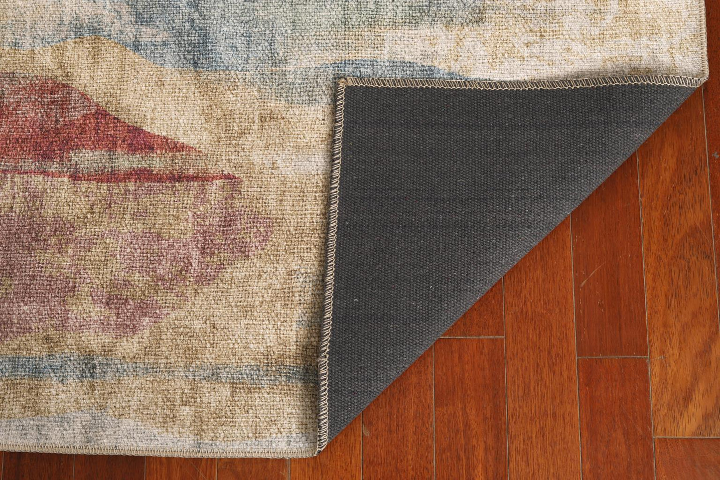 London Mirage Multi Color Washable Rug 3'9" x 5'6"