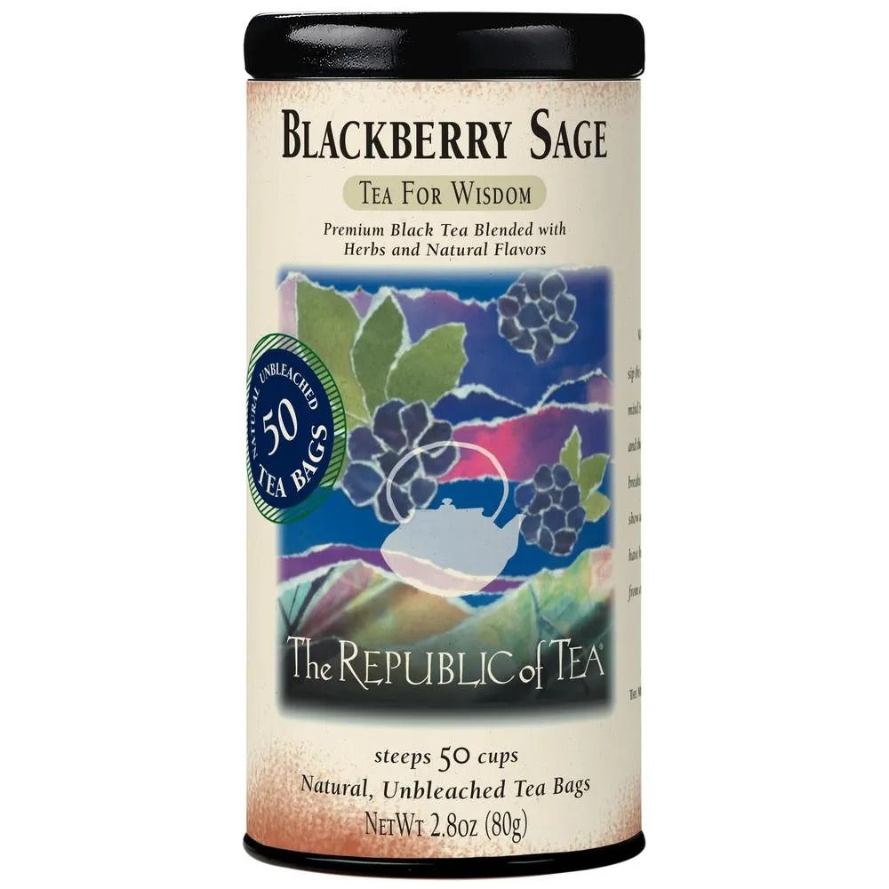 Classic Tea Tin - BlackBerry Sage Black Tea 50bags