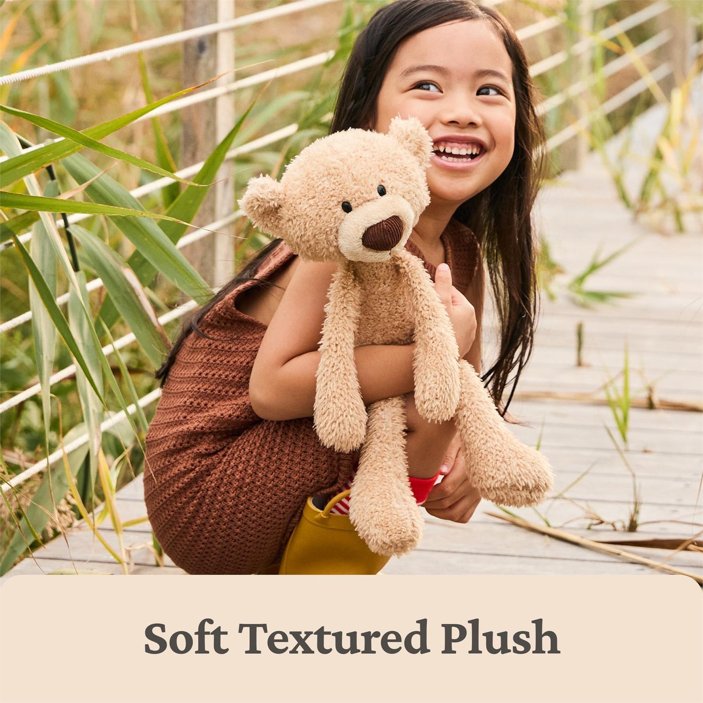 Plush Forever Friends Promise Toothpick Bear Light Brown 15"