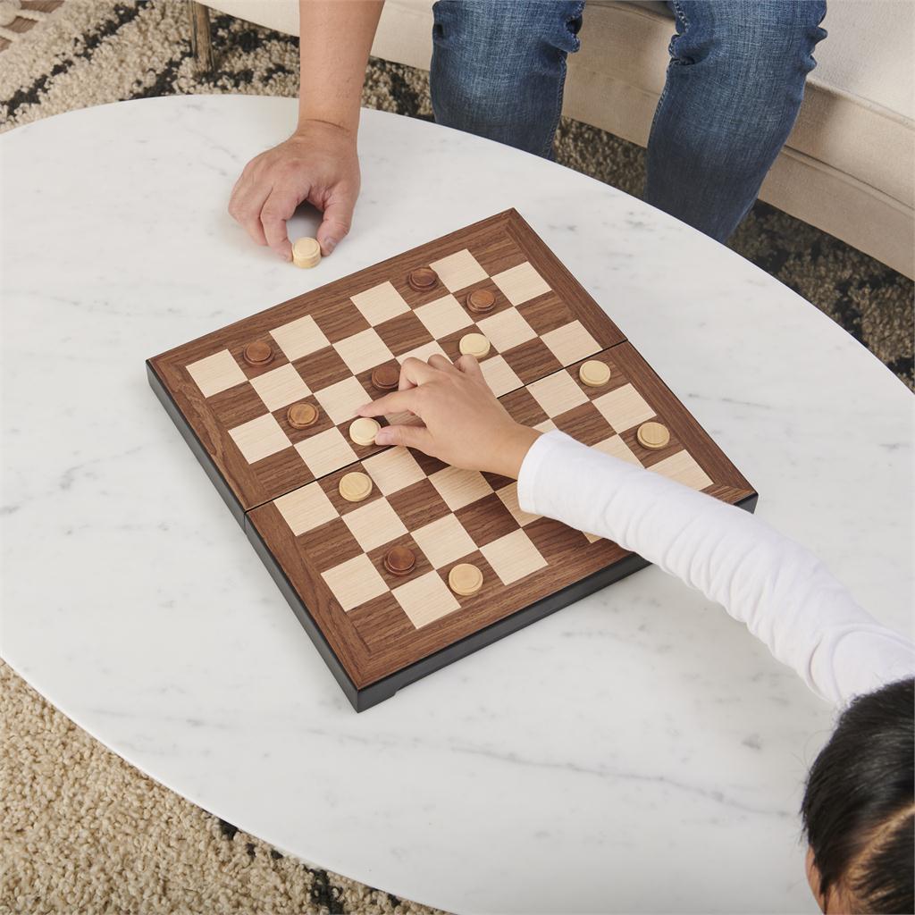 Game Cardinal Legacy Chess & Checkers Deluxe Wood Folding Board