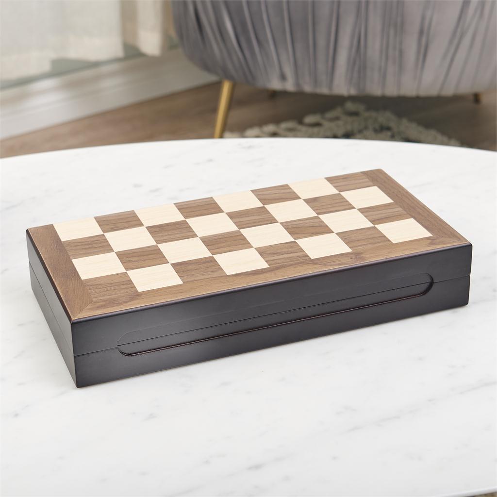 Game Cardinal Legacy Chess & Checkers Deluxe Wood Folding Board