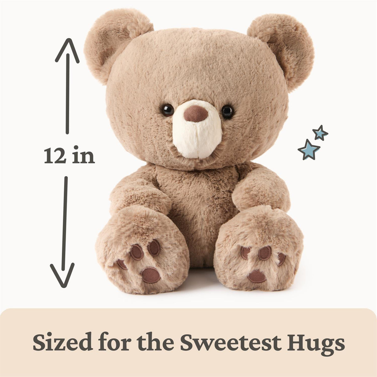 Plush Forever Friends Promise Bear Kai Taupe 12"