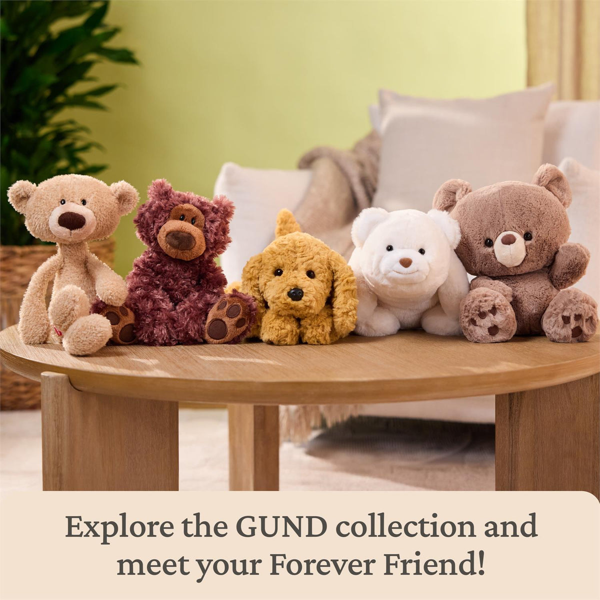Plush Forever Friends Promise Bear Kai Taupe 12"