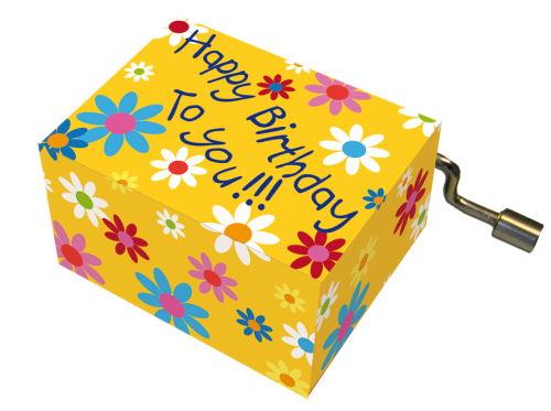 Music Box - Happy Birthday - Happy Birthday with blossoms