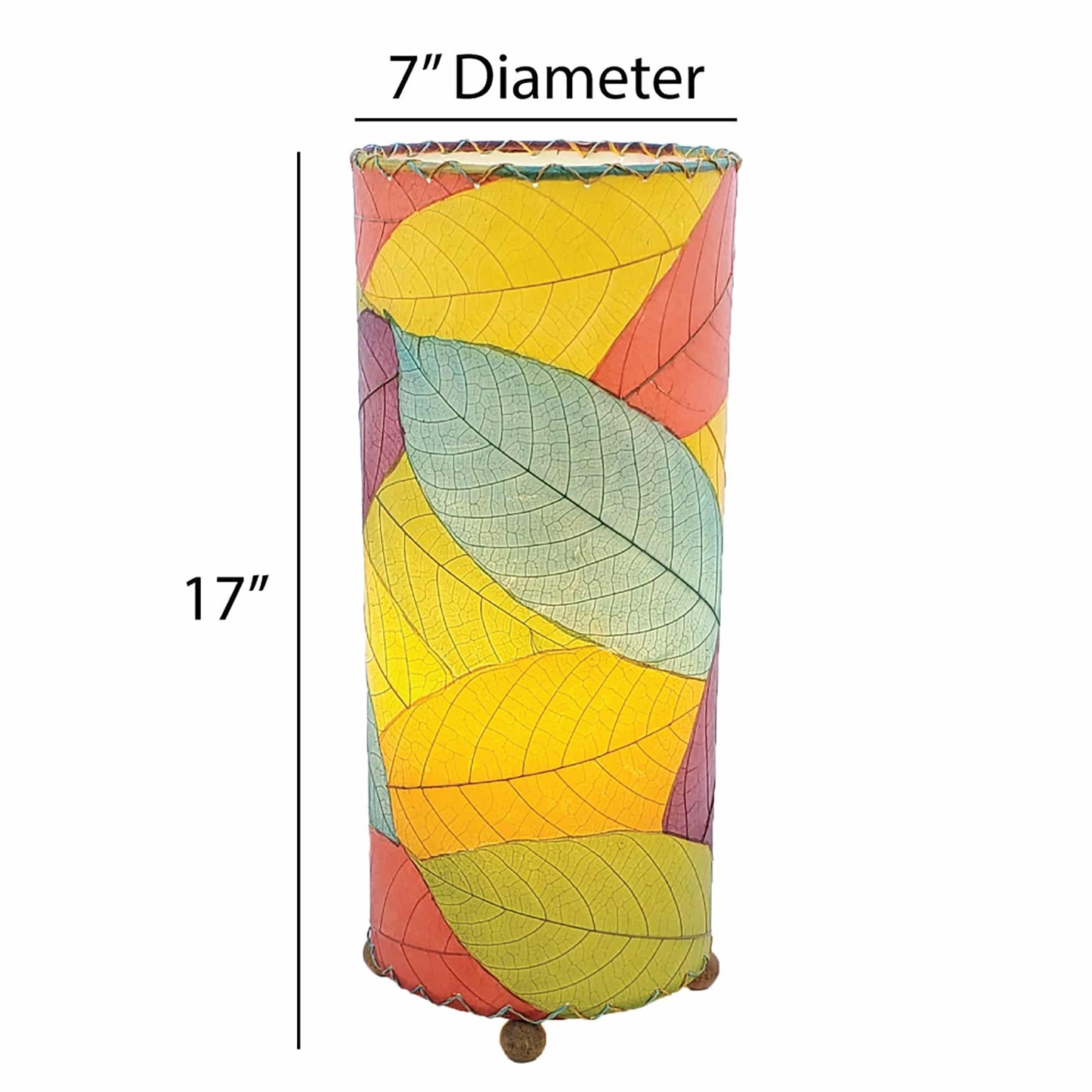 Cocoa Leaf Cylinder Table Lamp