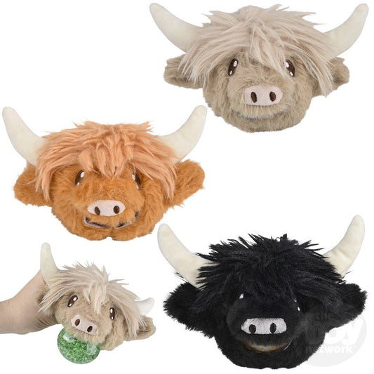 Squeezy Bead Plush Highland Cow 3"