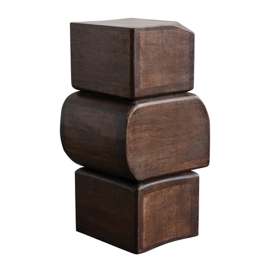 Table Mango Wood Stacked 22"h