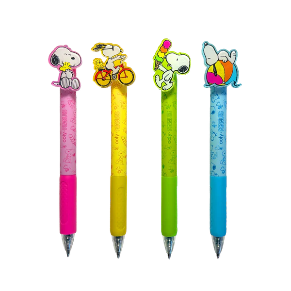 Ooly x Peanuts Gel Pens Black Ink Retractable - Set of 4