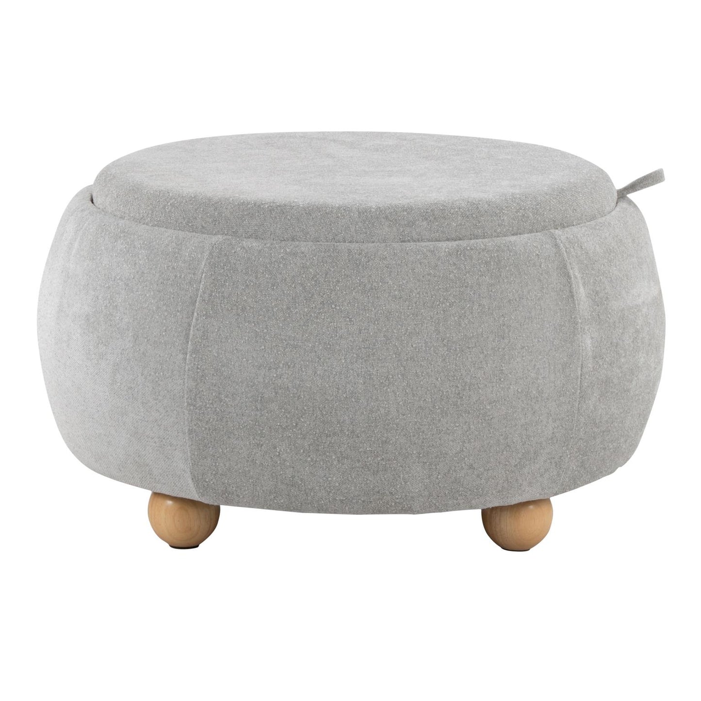 Tray Pouf Contemporary Storage Ottoman with Tray