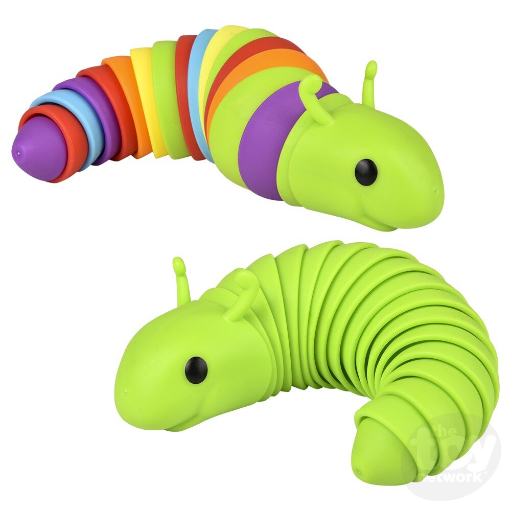 Sensory Wiggle Caterpillar Multicolor or Green 7.5" - Sold Individually