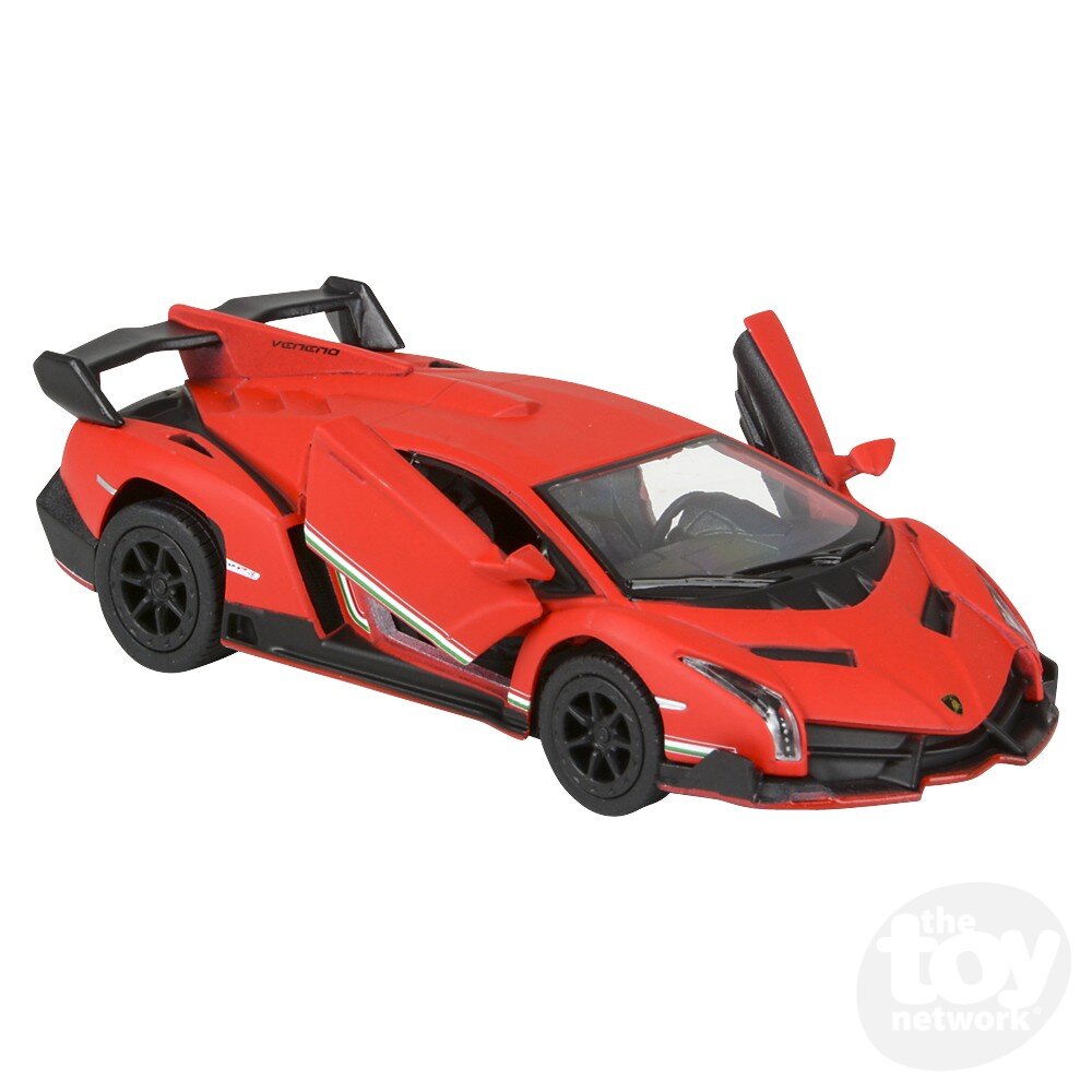 Diecast Pullback - Lamborghini - Sports Car Matte Finish - 5" - Sold Individually