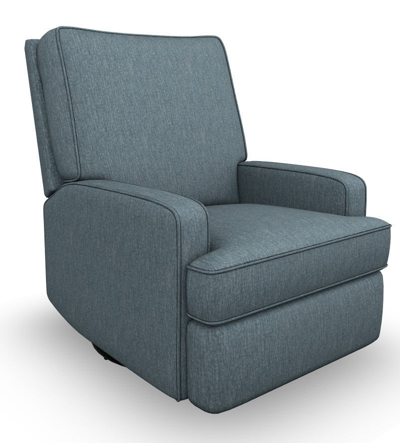 Kersey Swivel Glider Recliner Chambray Fabric