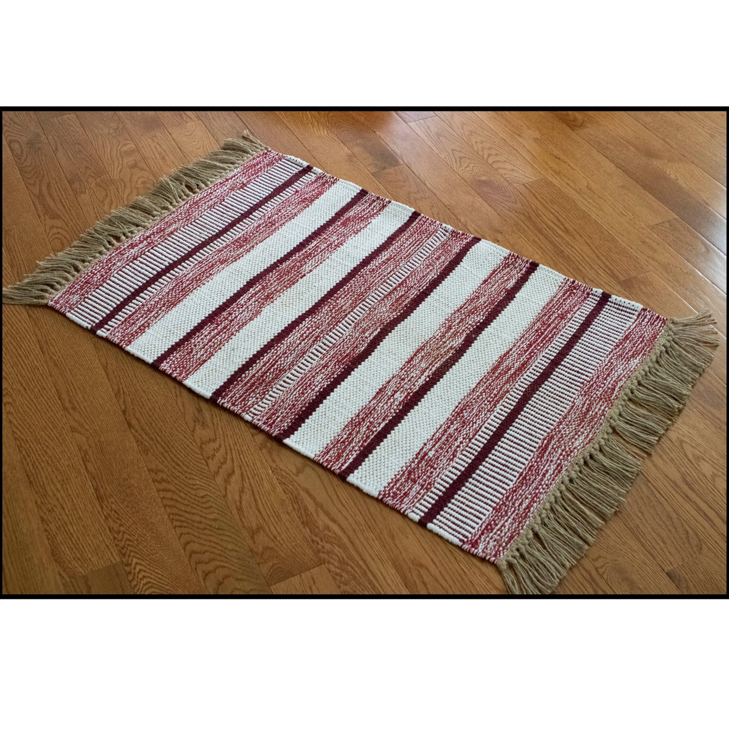 Rug Striped Jutex Rust 4'x6