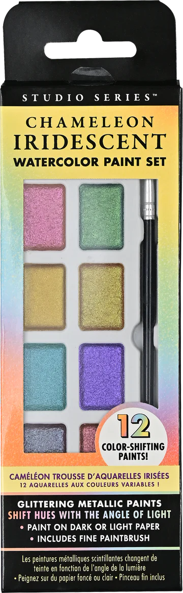 Art Center Paint Set Watercolor 12 Color Chameleon Iridescent