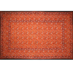 Tapestry Twin Size Earth Dabu Orange Red