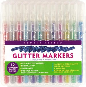 Art Center Markers Glitter 12 Colors