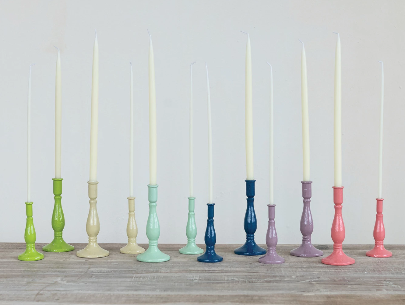 Taper Holder 6 Colors (Sold Individually) 5.25"h - Holds 1/2"d Candle