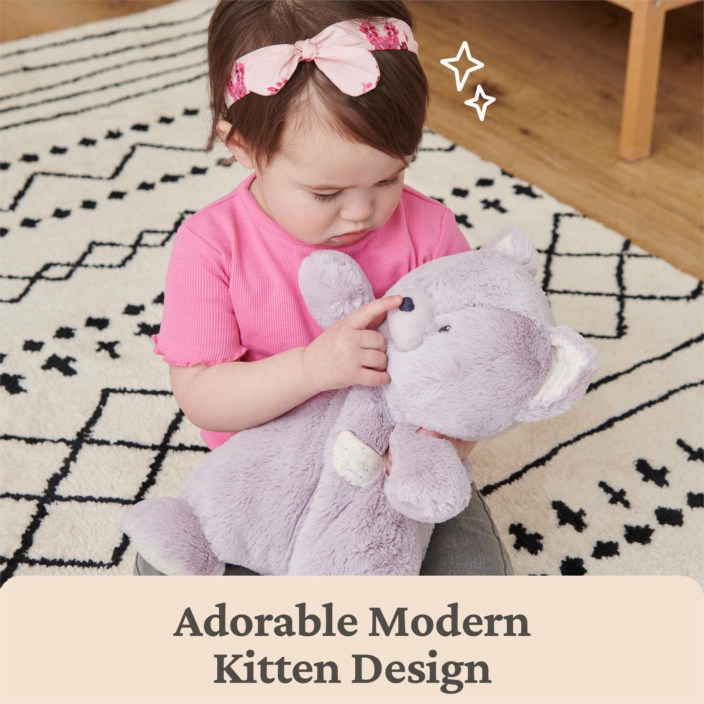 Plush Oh So Snuggly Kitten Lavender 12.5"