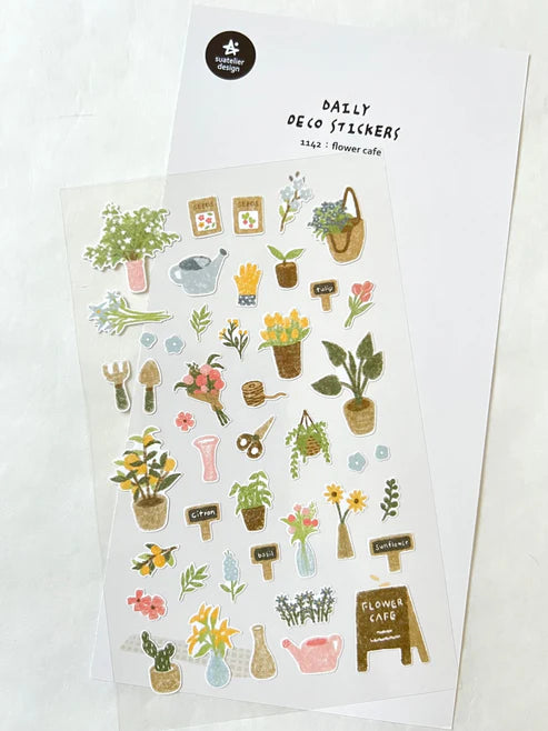 Stickers Flower Cafe