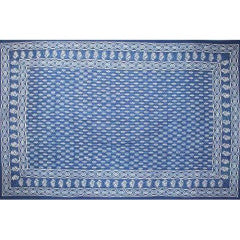 Tapestry Twin Size Indigo Dabu Leaf