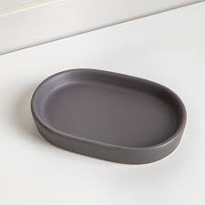 Soap Dish - Anitra Ceramic Dark Gray