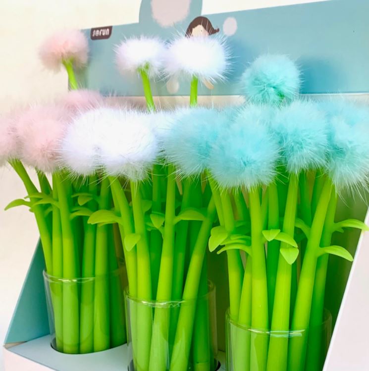 Gel Pen Flower Dandelion (Sold Individually)