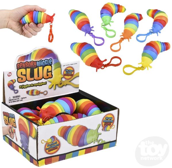 Sensory Wiggle Clip On Slug 3.75" (Sold Individually)