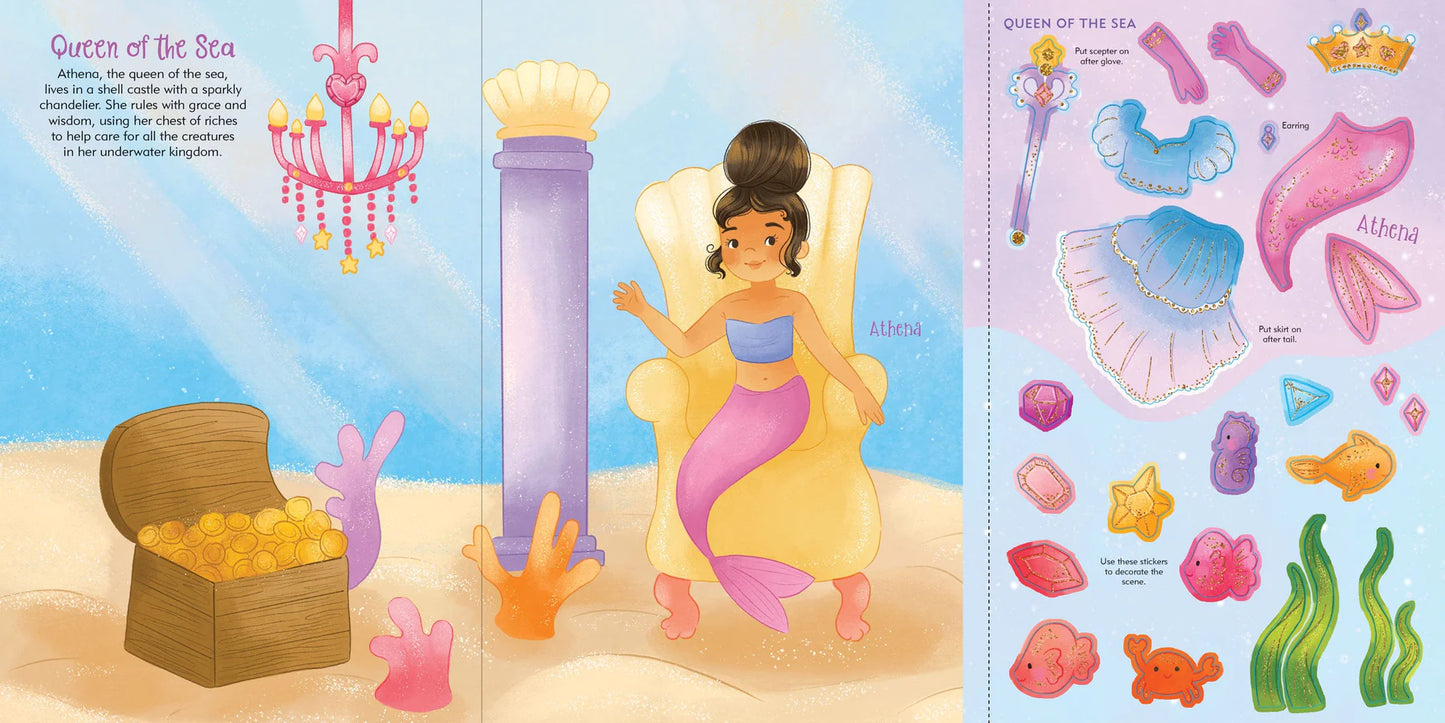 Sticker Doll Dress Up Book Mermaids