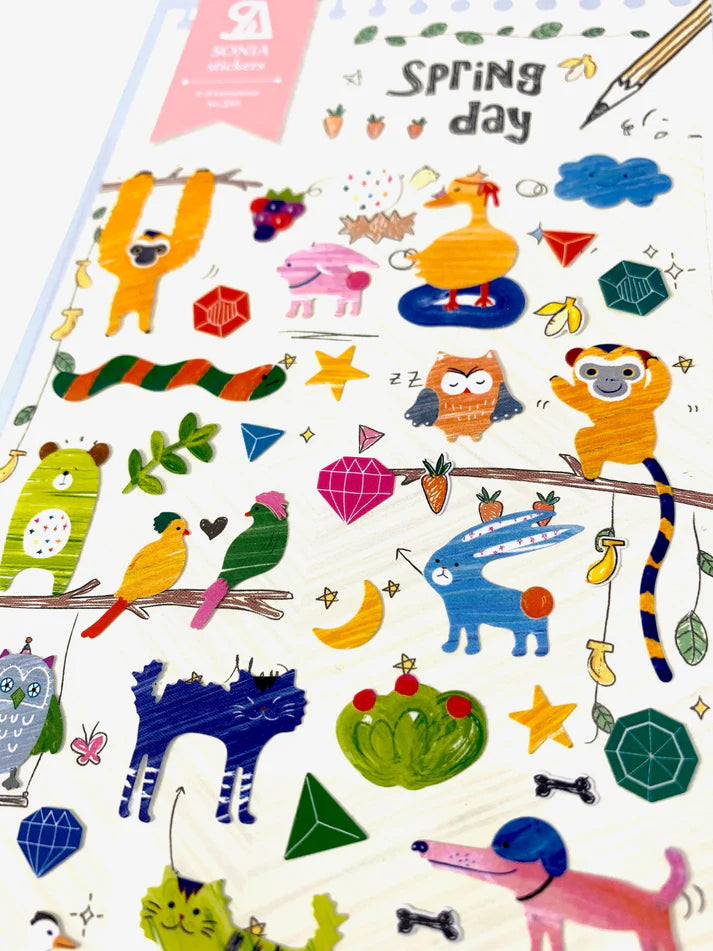 Stickers Spring Day Matte Coated Paper