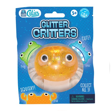 Club Earth Frog Crab Gator Glitter Critters