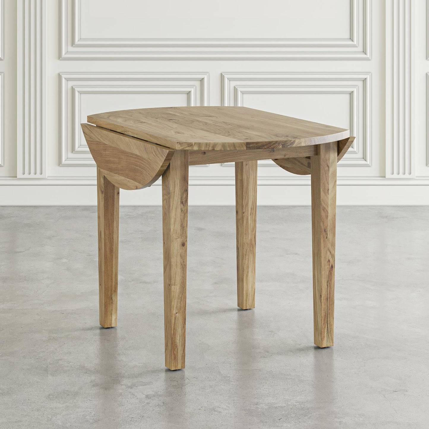 Urban Archive Colby Dining Table Round Drop Leaf Natural