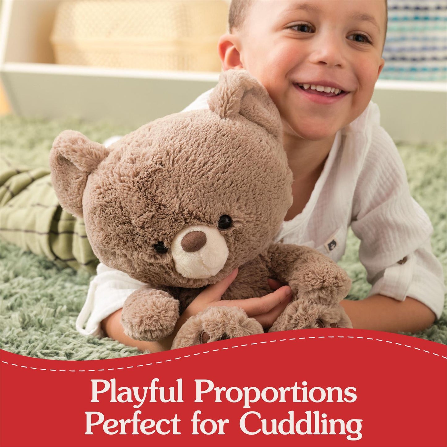 Plush Forever Friends Bear Kai Taupe 10"
