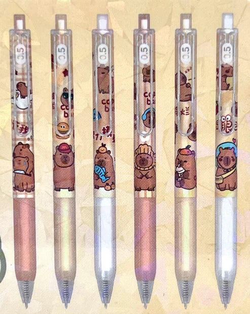 Gel Pen Retractable Capybara (Sold Individually)