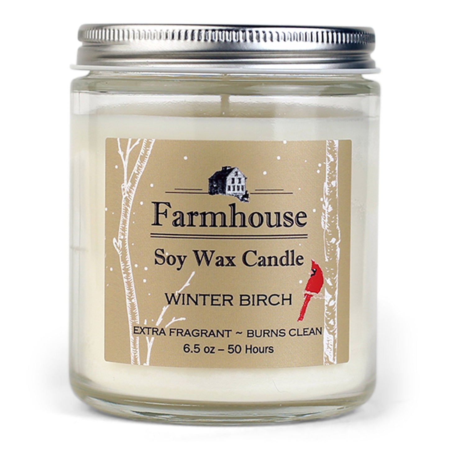 Soy Candle -  6.5oz - White Winter Birch